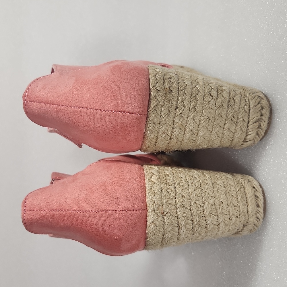 Coral Wedge Sandals Just Fab "Karsey" New In Box size 8 Rope Heel - Picture 5 of 15